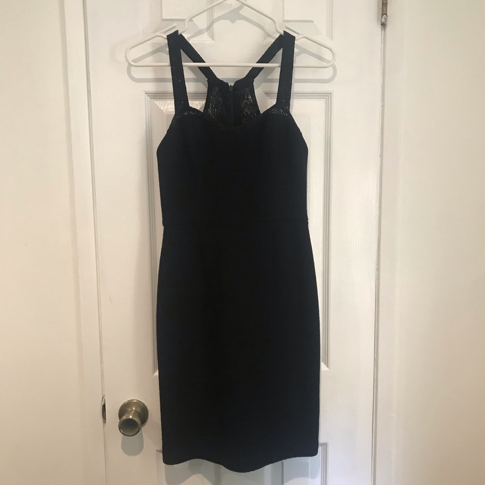 Black dress with lace straps